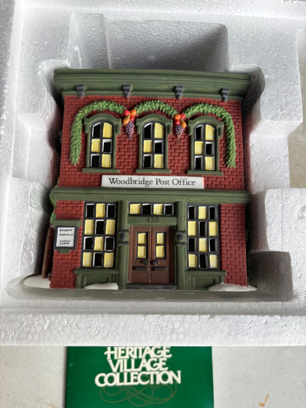 Vintage Dept 56 New England Village 1995 Woodbridge Post Office Building in Box